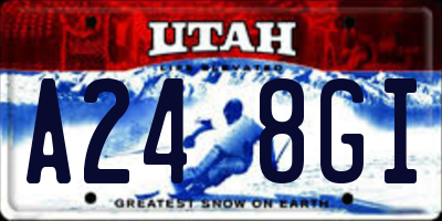 UT license plate A248GI
