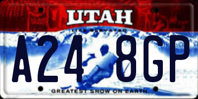 UT license plate A248GP