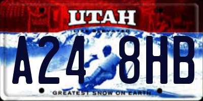 UT license plate A248HB