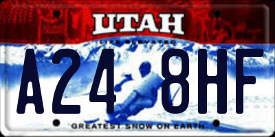UT license plate A248HF