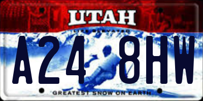 UT license plate A248HW