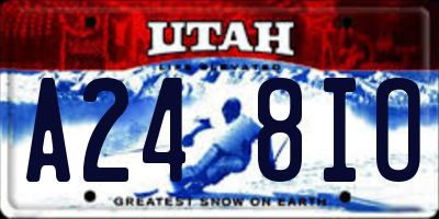 UT license plate A248IO