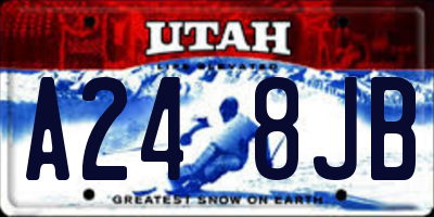 UT license plate A248JB