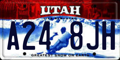 UT license plate A248JH