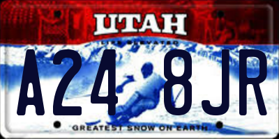 UT license plate A248JR