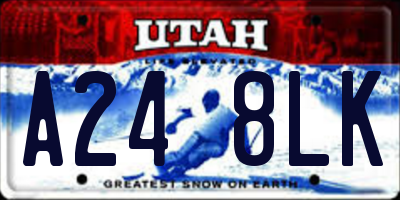 UT license plate A248LK