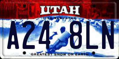UT license plate A248LN