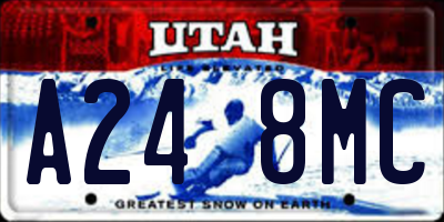 UT license plate A248MC