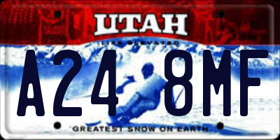 UT license plate A248MF