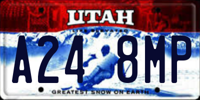 UT license plate A248MP