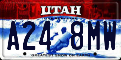UT license plate A248MW
