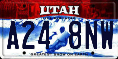 UT license plate A248NW