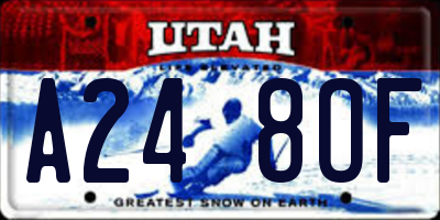 UT license plate A248OF