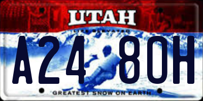 UT license plate A248OH