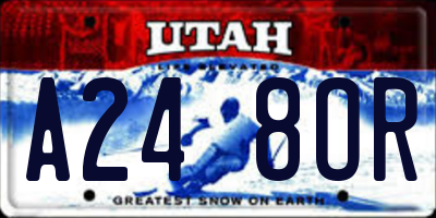 UT license plate A248OR