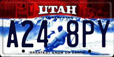 UT license plate A248PY