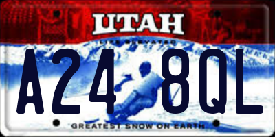 UT license plate A248QL