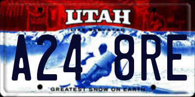 UT license plate A248RE