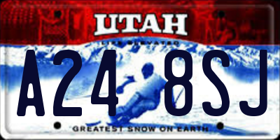 UT license plate A248SJ