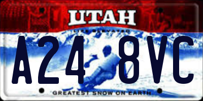 UT license plate A248VC