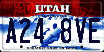 UT license plate A248VE