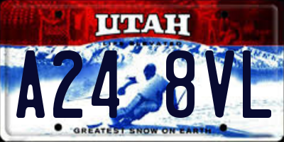 UT license plate A248VL