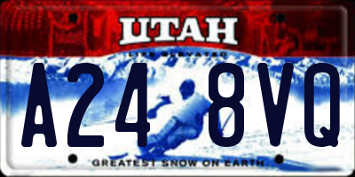 UT license plate A248VQ
