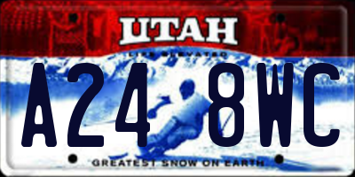 UT license plate A248WC