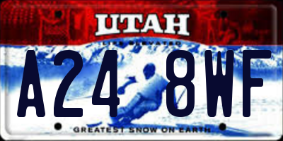 UT license plate A248WF
