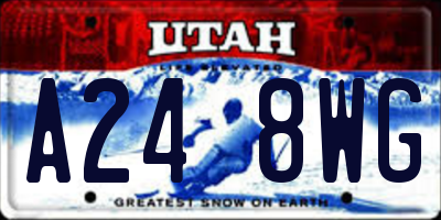 UT license plate A248WG