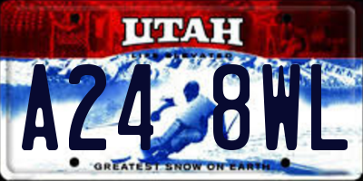 UT license plate A248WL