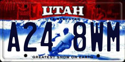 UT license plate A248WM