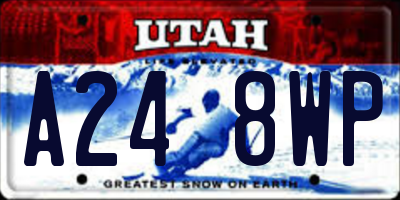 UT license plate A248WP