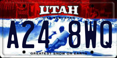 UT license plate A248WQ