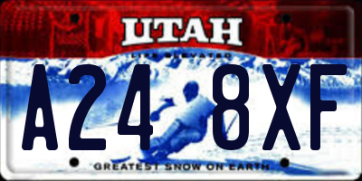 UT license plate A248XF