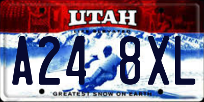 UT license plate A248XL