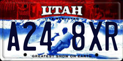 UT license plate A248XR