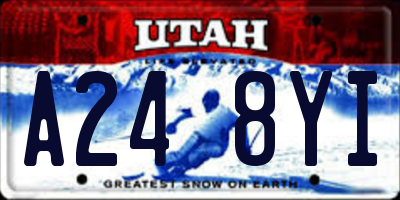 UT license plate A248YI