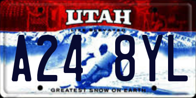 UT license plate A248YL