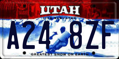 UT license plate A248ZF