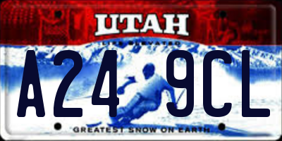 UT license plate A249CL
