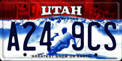 UT license plate A249CS