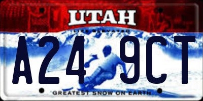 UT license plate A249CT