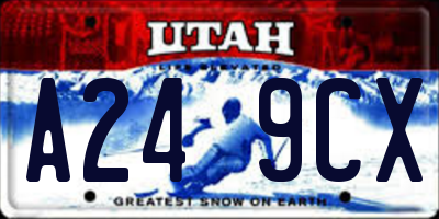 UT license plate A249CX