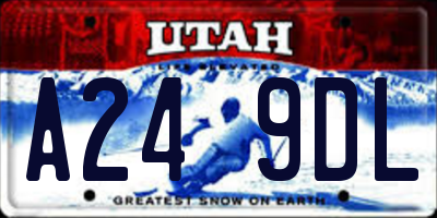 UT license plate A249DL