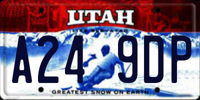UT license plate A249DP