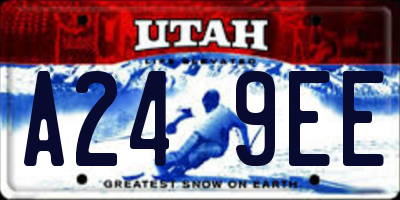 UT license plate A249EE