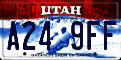 UT license plate A249FF