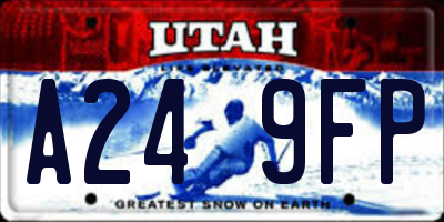 UT license plate A249FP
