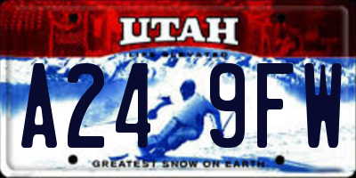 UT license plate A249FW